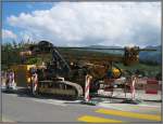 Diese KLEMM Bohrmaschine wurde bei Umbauarbeiten am Bahnhof in Spiez in der Schweiz eingesetzt.