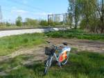 Nextbike in Wrocław - hier nach meiner Fahrt zu einer Fotostelle an der Bahnstrecke.