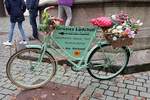 =Fahrrad als Werbeträger für das  GRÜNE LÄDCHEN  in Bad Hersfeld, 09-2020