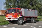 Waldbrand-Tanklöschfahrzeug DAF YA 4440 4x4 Aufbau Dias der FF Brecht, ehemaliges Armeefahrzeug aus der Niederlande 