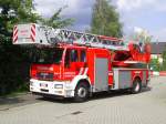 Drehleiter DLK 37 Vario CS MAN LE 18.280 Aufbau Magirus der Feuerwehr Herentals, Aufnahme am 07.07.2007 