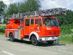 Drehleiter Merc-Benz 1424F Aufbau Metz der FF Berlaar, ehemaliges Fahrzeug der Feuerwehr Leuven, Aufnahme am 07.07.2007