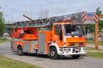 Drehleiter Iveco 150E27 Aufbau Magirus DLK 23-12 GL CS der Feuerwehr Vilvoorde, Aufnahme am 28.05.2011