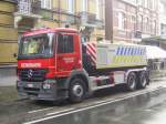 Wechselladerfahrzeug Mercedes-Benz Actros MP2 2636 6x4 Aufbau Leebur Multilift & Vanassche der Feuerwehr Edegem, Aufnahme am 07.09.2008 