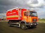 Wechselladerfahrzeug 19.364 FAK 4x4 Aufbau Sefa-Marrel & Rosenbauer Belgium der BF Antwerpen, Aufnahme am alte Hafenwache 