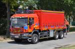 Rüstwagen-Kran Scania P124 CB 6X6 HZ 420 Aufbau Vanassche der Feuerwehr Zaventem, Aufnahme am 28.05.2011