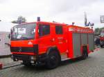 Tanklschfahrzeug Mercedes-Benz 1124F Aufbau Vanassche der Feuerwehr Edegem, Aufnahme am 07.09.2008
