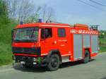 Gerätewagen Mercedes-Benz 1124F Aufbau Vanassche der Feuerwehr Enghien, Aufnahme am 21.04.2007