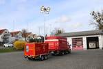 Feuerwehr Altenstadt (Hessen) IVECO Dayli GW-L mit Notstrom Anhänger am 14.03.20 bei einen Fototermin 