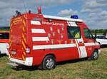 =MB Sprinter als Einsatzleitfahrzeug der Feuerwehr WALD-MICHELBACH steht auf dem Parkplatz der RettMobil 2022 in Fulda, 05-2022