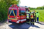 Feuerwehr Maintal Mercedes Benz Sprinter ELW (Florian Maintal 1-11-1) bei einer Katastrophenschutzübung am 30.04.23 in Maintal Dörnigheim
