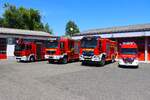 L�schzug Feuerwehr Altenstadt in der Wetterau mit Mercedes Benz Sprinter 419 CDI ELW (Florian Altenstadt 1/11)+ MAN TGM 18.320 Lentner PTLF (Florian Altenstadt 1/24)+MAN TGM 13.290 Lentner HLF (Florian Altenstadt 1/46)+Mercedes Benz Atego 1630 Rosenb ...