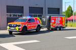 Berufsfeuerwehr Hanau Ford Ranger GW-Drohne (Florian Hanau 1-79-1) mit Anh�nger f�r den L�schroboter Magirus Wolf R1 am 07.06.26 beim Tag der offenen T�r