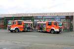 Feuerwehr Kleinostheim MAN TGM HLF20-1 (Florian Kleinostheim 40/1) und HLF20-2 (Florian Kleinostheim 40/2) am 02.04.22 bei einen Fototermin
