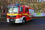 Feuerwehr Mainz MAN TGM HLF 20/16 (Fahrzeug 17) 31.12.22 beim Silvesterschwimmen in Mainz am Rheinufer