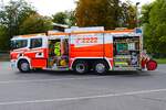 Werkfeuerwehr Industriepark Hanau Wolfgang altes Scania 124G 420 Rosenbauer HLF (Florian IPW 01-46-2) am 14.09.25 bei einen Fototermin. Danke für das tolle Shooting
