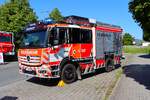 Mercedes Benz Atego 1530F Schlingmann Varus HLF20 Berufsfeuerwehr Frankfurt (Florian Frankfurt 5/46-9) am 23.05.26 in Oberursel Stierstadt bei einer Fahrzeugausstellung 