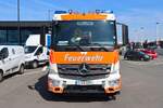 Frankfurt Airport Flughafenfeuerwehr Mercedes Benz Antos 1843 Ziegler HTLF (Florian Frankfurt-Flughafen 81/23-2) am 11.04.26 beim Terminal 3 Eröffnungsevent