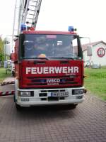 Ein IVECO Magirus Euro Fire Leiterwagen der Feuerwehr Maintal am 01.05.11 in Hochstadt am Tag der Offenen Tr 