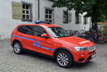 BMW X3 Kommandowagen  der Freiwilligen Feuerwehr  Ravensburg am 09.06.2017.