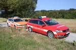 Zwei Feuerwehr Frankfurt am Main VW Passat PKW am 18.08.18 bei einer Waldbrandübung wo ich offiziell Fotos machen durfte 