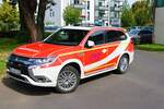 Feuerwehr Rosbach vor der Höhe Mitsubishi Outlander Kdow am 03.09.23 in Friedberg