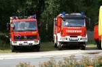 LF16-12 (Löschgruppenfahrzeug / Gruppe 1:8) und
TLF20-40 (Tanklöschfahrzeug / Trupp 1:2)
