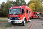 Feuerwehr Frankfurt Mercedes Benz Atego LF10 (Florian Frankfurt 46/43-1) am 27.10.18 bei der Herbstabschlussübung der Jugendfeuerwehr