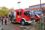 Feuerwehr Frankfurt Mercedes Benz Atego LF10/10 (Florian Frankfurt xx/43) am 27.10.18 bei der Herbstabschlussübung der Jugendfeuerwehr