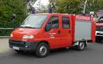 =Fiat Ducato als Löschgruppenfahrzeug der Feuerwehr WOLFTERODE steht in Hünfeld anl.