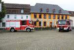 Feuerwehr Usingen im Taunus MAN TGM LF20 und HLF10 am 28.08.21 bei der Fahrzeugvorstellung
