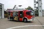 Feuerwehr Weinheim Stadt Mercedes Benz Atego Rosenbauer LF30 am 30.10.21 bei einen Fototermin