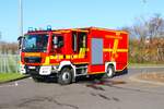 Feuerwehr Gründau Breitenborn MAN TGM Ziegler LF-Logistik (Florian Gründau 6-49-1) am 27.01.24 bei einen Fototermin. Danke für das tolle Shotting