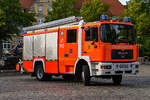 Hier zusehen gibt es den MAN ME 14.250 4x4 als L�schgruppenfahrzeug 20/16 (LF 20/16) der Feuerwehr Bad Schwartau/ Rensefeld.