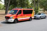 Feuerwehr Hattersheim Mercedes Benz Sprinter MTW (Florian Hattersheim 1-19) am 11.08.18 in Bad Soden am Taunus zur 150 Jahre Feier der Feuerwehr Bad Soden