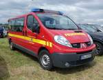 =Renault Trafic als MTF der Feuerwehr JÜLICH, steht auf dem Besucherparkplatz der Rettmobil 2019 in Fulda, 05-2019