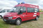 =Ford Transit der Feuerwehr WINDECK LG HERCHEN, gesehen auf dem Besucherparkplatz der Rettmobil 2019 in Fulda, 05-2019