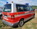 =VW T 5 als MTW der Feuerwehr BRACHTAL-HELLSTEIN, gesehen auf dem Parkplatz der RettMobil im Mai 2022