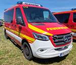 =MB Sprinter als MTW der Feuerwehr HATTERSHEIM, steht auf dem Parkplatz der 2025er Rettmobil in Fulda