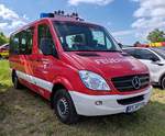 =MB Sprinter als MTW der Feuerwehr MÜNSINGEN, steht auf dem Parkplatz der 2025er Rettmobil in Fulda