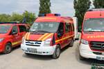 Feuerwehr Gunzenbach Ford Transit MZF am 24.07.21 auf dem Festplatz nach der Ankunft des Hilfeleistungskontingent Hochwasser/Pumpen Aschaffenburg aus dem Katastrophengebiet in Rheinland Pfalz
