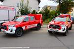 Feuerwehr Groß Gerau Toyota Hilux MZF mit Wechselmodul am 31.08.25 beim Kreisfeuerwehrtag in Rüsselsheim Bauschheim
