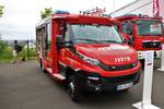 Feuerwehr Schwäbisch Gmünd Ziegler IVECO Daily MLF am 18.05.18 auf der RettMobil in Fulda