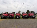 Starke Besucher in Germendorf/Oranienburg zu 112 Jahre Feuerwehr am 01.10.2016.IFA G5 TLF15 aus Wandlitz,Groß-Schönebeck,Torgelow,Rehfelde,Altlandsberg v.l.n.r aufgestellt.