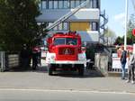 Magirus Deutz Hauber Oldtimer Feuerwehr Wagen am 30.04.17 beim Bahnhofsfest in Stockheim 