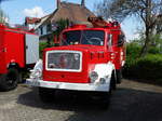 Magirus Deutz Hauber Oldtimer Feuerwehr Wagen am 30.04.17 beim Bahnhofsfest in Stockheim
