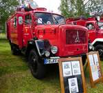 =Magirus Mercur als Löschgruppenfahrzeug LF 16 der Feuerwehr ORTENBERG, steht im Mai 2017 in der Burgenstadt Schlitz