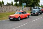 BMW Einsatzleitfahrzeug am 04.07.21 bei einer Oldtimer Parade zum Jubiläum 75 Jahre Kreisfeuerwehrverband Gießen in Lich (Hessen)