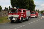 IVECO Feuerwehrfahrzeug am 04.07.21 bei einer Oldtimer Parade zum Jubiläum 75 Jahre Kreisfeuerwehrverband Gießen in Lich (Hessen)