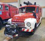 =Opel Blitz als ehemaliges Feuerwehrfahrzeug ausgestellt bei der Technorama 2023 in Kassel